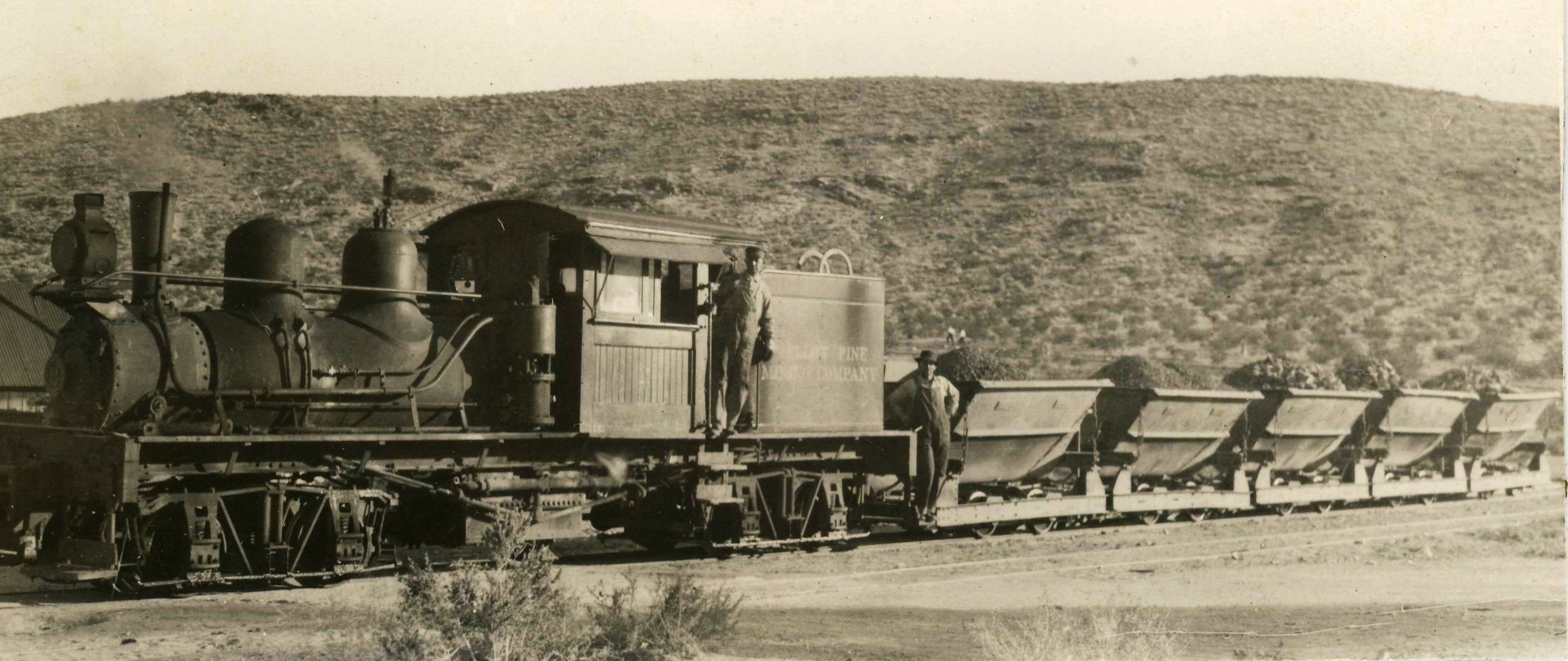 Loco and ore cars Yellow Pine Mine Goodsprings