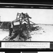 G.B. Harney at the start of the monorail railway at Magnesium, ca.1922-1930