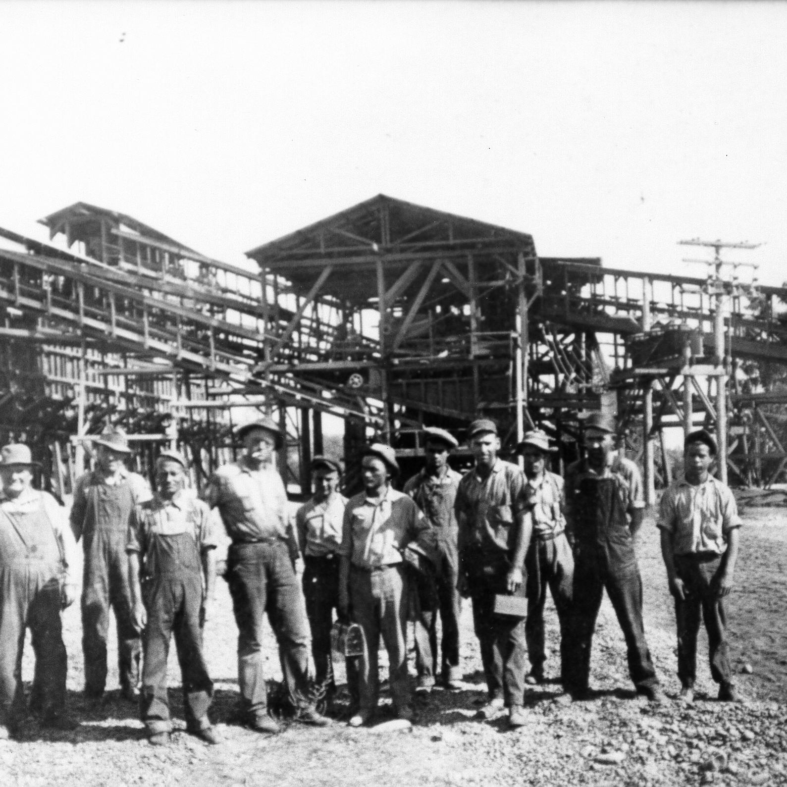 Pratt Rock, made crushed rock from Natomas dredge tailings, ca 1918.