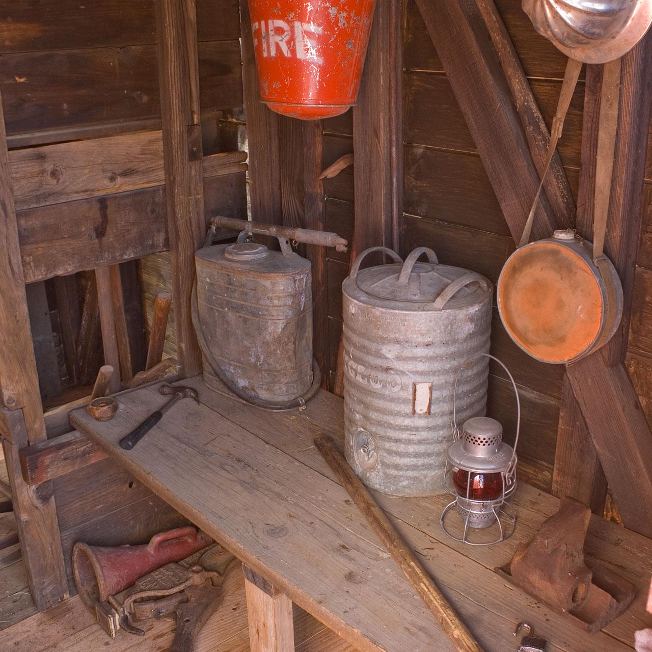 Caboose #6 interior with decoration.