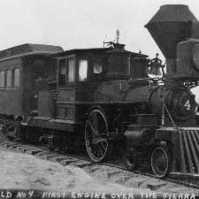 "Millwood" behind the "C. P. Huntington" during the filming of John Ford's "The Iron H