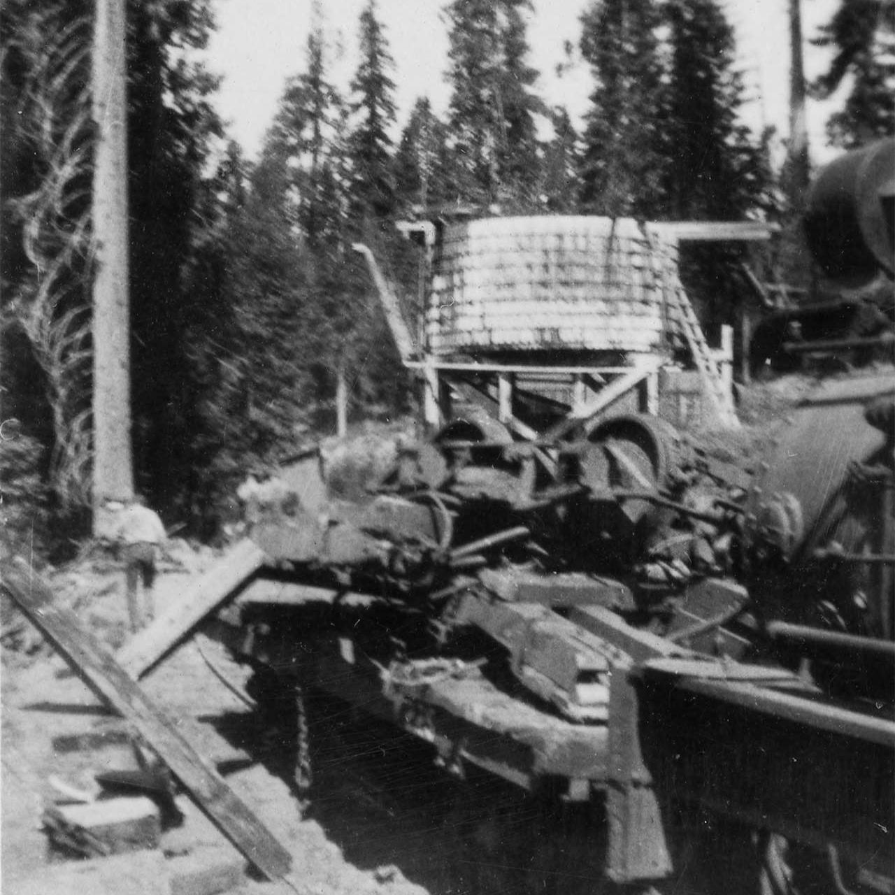 Clearing a wreck, 1930s.