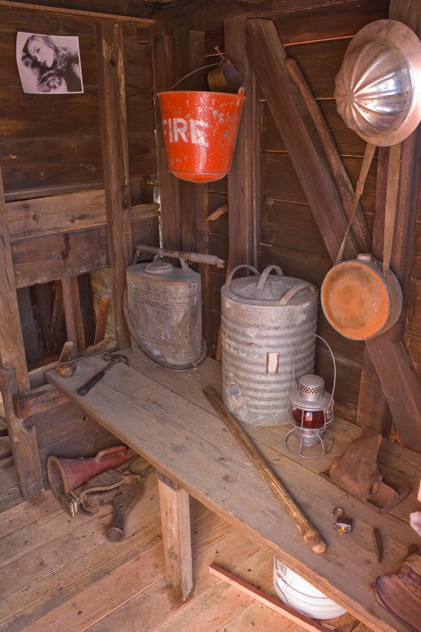 Caboose #6 interior with decoration.