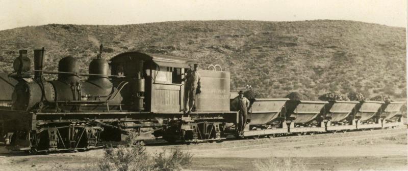 Loco and ore cars Yellow Pine Mine Goodsprings