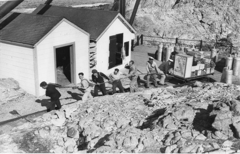 Farallon Island Railroad at North Landing, 1937