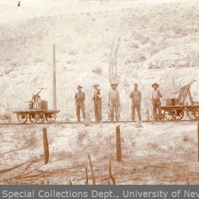 Track crew outside of Dayton, NV