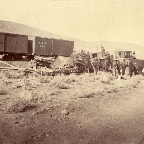 Wreck in Daney Canyon, near Dayton NV.