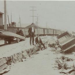 North Shore Boxcars on the Embarcadero San Francisco 1906