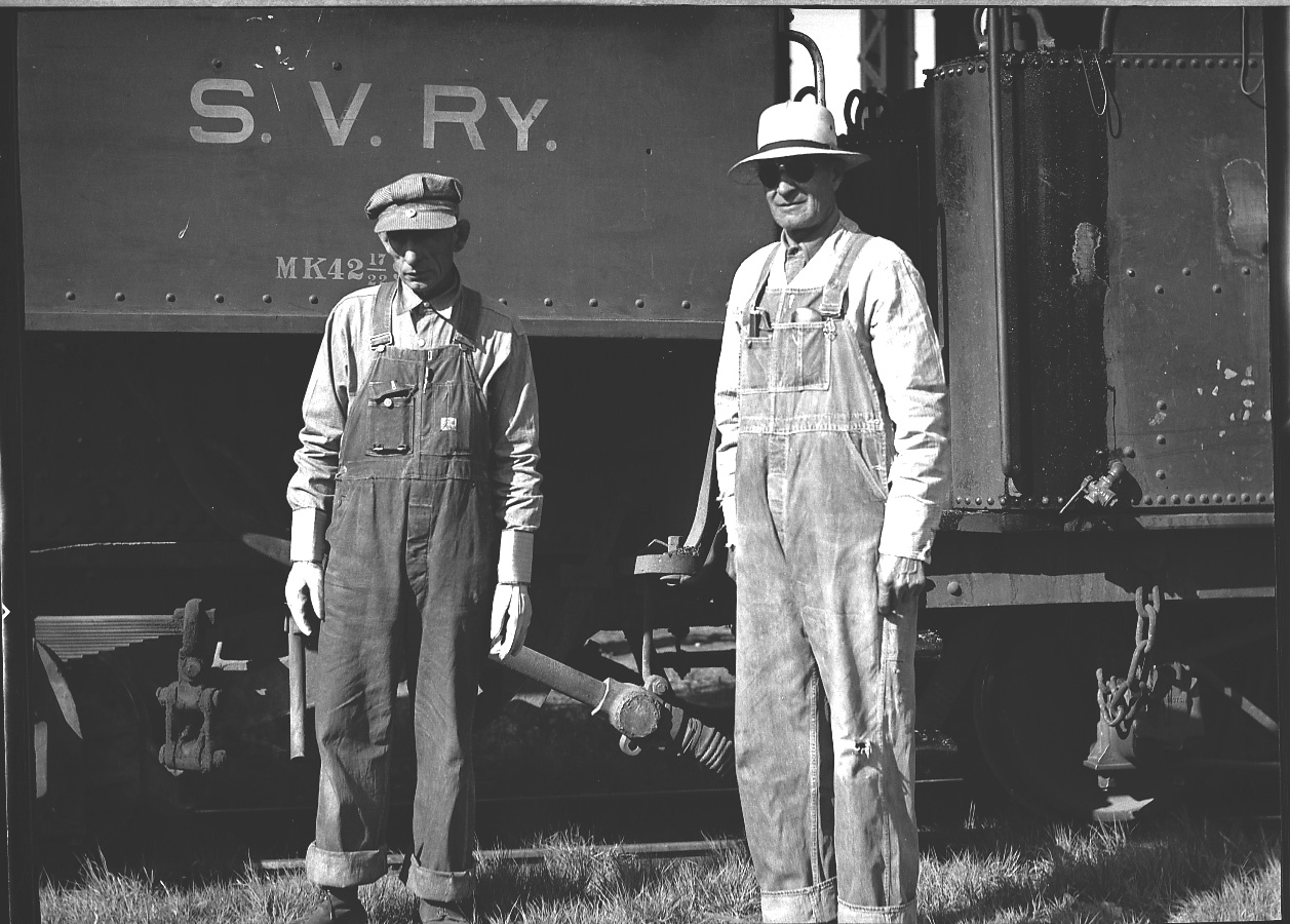 SVRy last pass run engineer US Carpenter and fireman MG Hutchens by engine