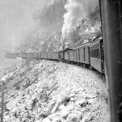 White Pass and Yukon Railroad train enroute to Skagway,  1906