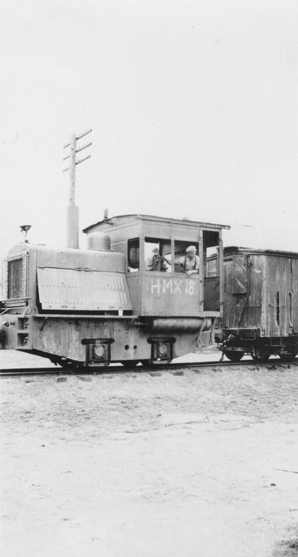 Scrap train lead by former Spanish Peak Lumber locomotive.