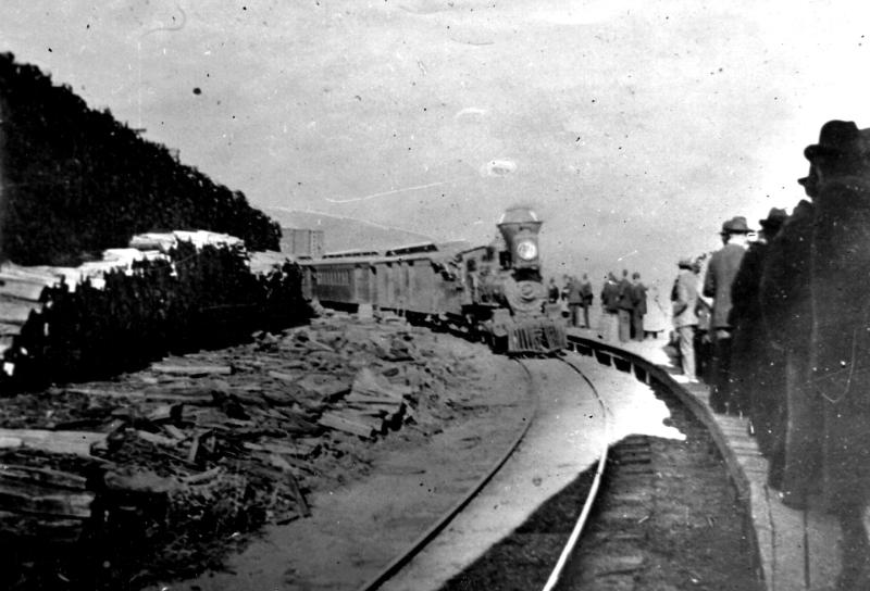 train arriving at Tomales0121