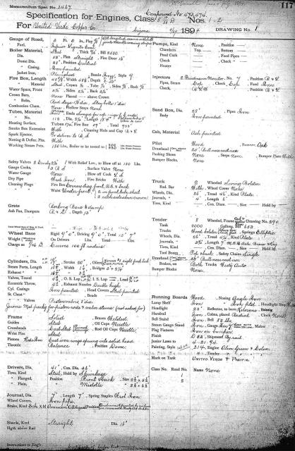 Specification Sheet for #1 and #2