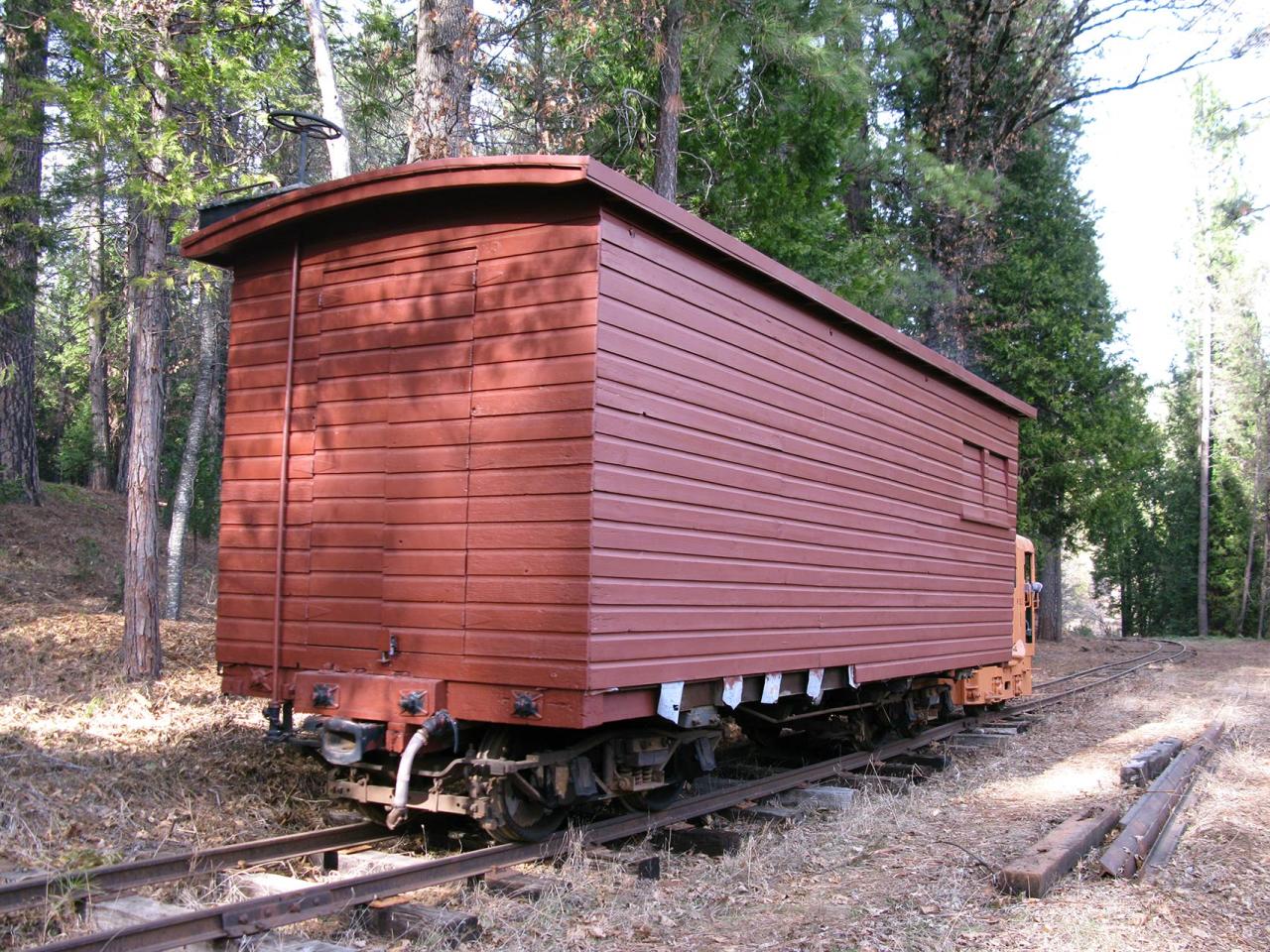 Parts car moves down track at NCNG museum.