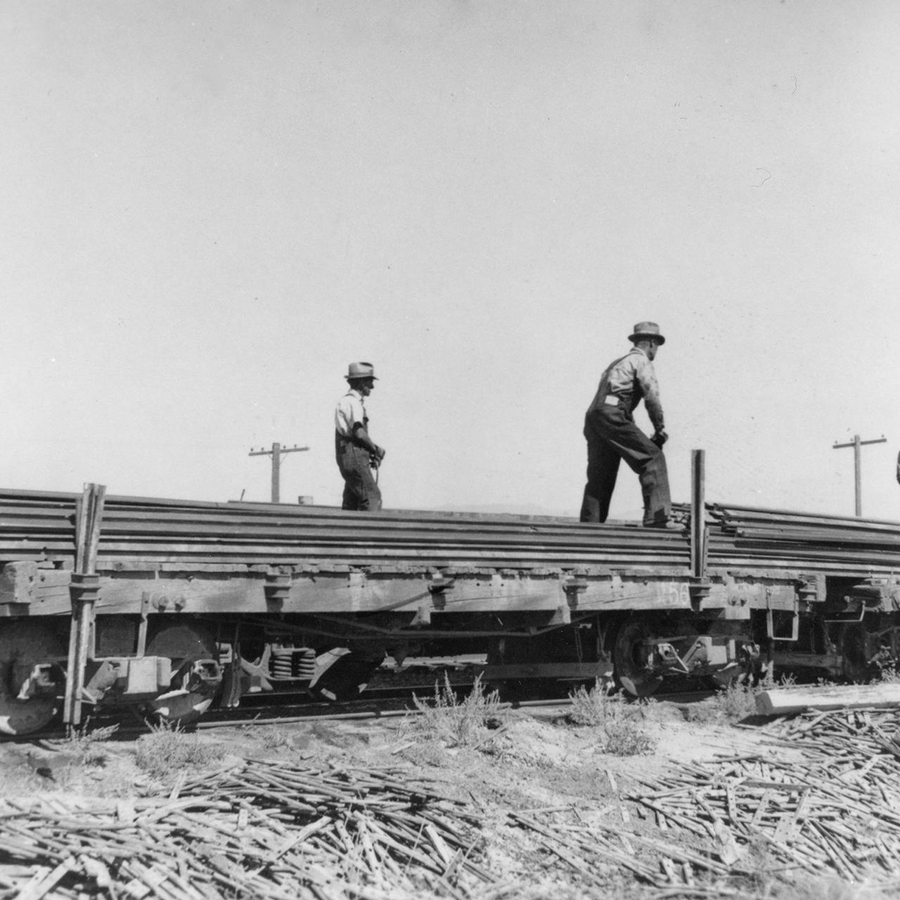 Flatcar #156 in Battle Mountain, 1938