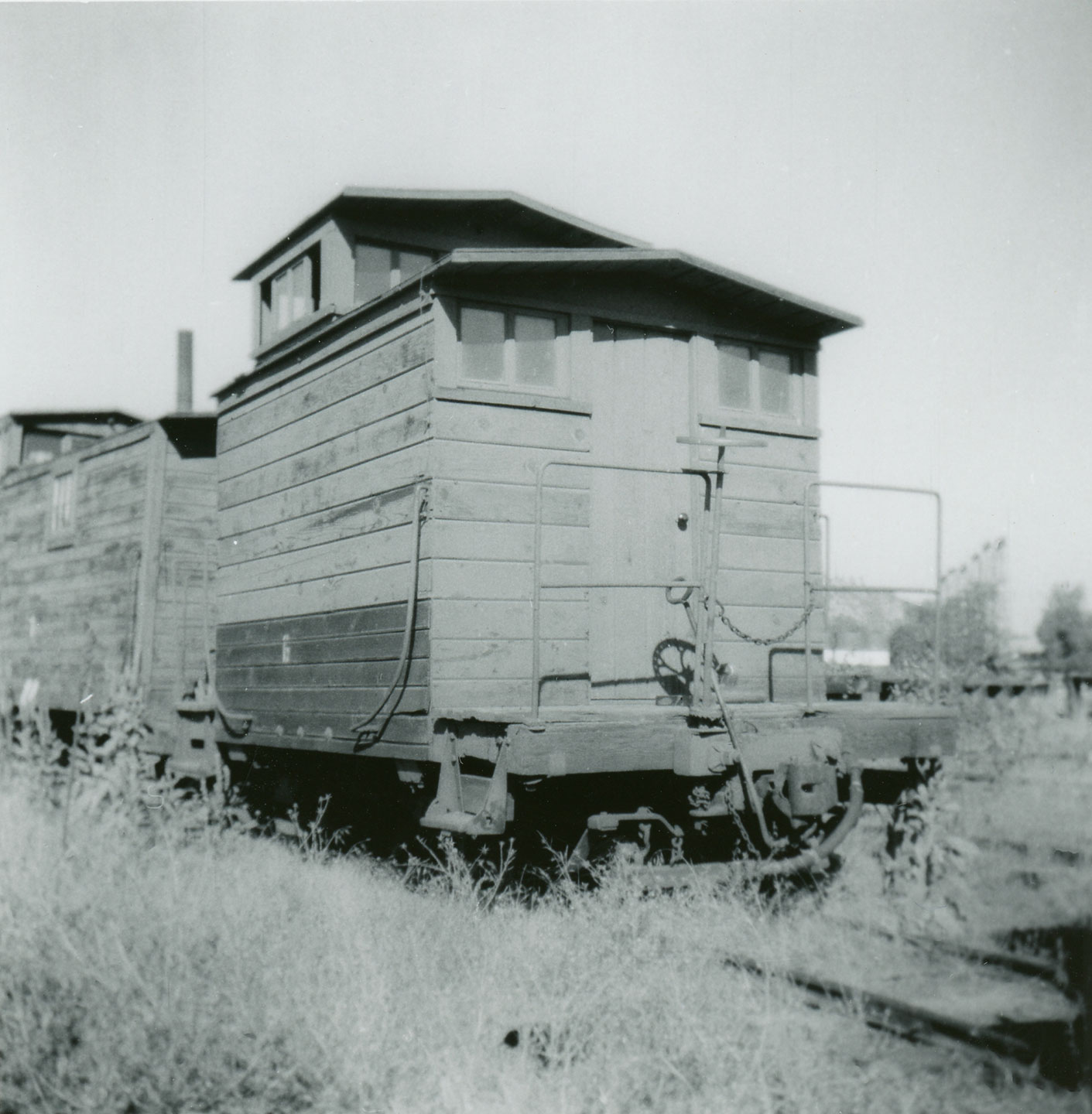 Caboose #6 stored in Tuolumne, 1961.