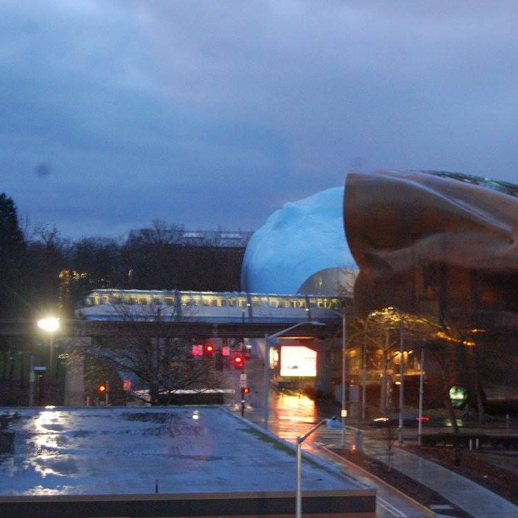 Monorail departing station