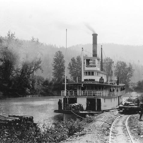 View of Mission Landing with Riverboat "Georgie Oakes" in background
