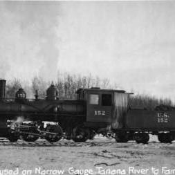 Type of engine used on narrow gauge. Tanana River to Fairbanks & Chatanika. Dec. 11 - 21.