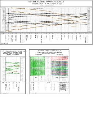 SPC Timetable No. 30 Chart